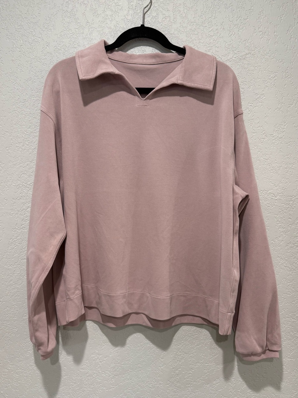 Lululemon softstream oversized long sleeve polo- mink berry